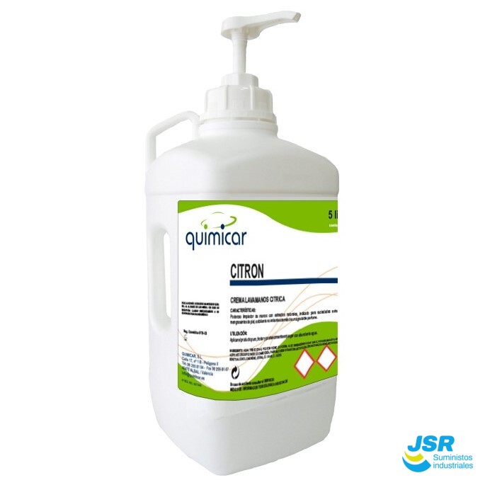 Crema lavamanos cítrica Citron en garrafa de 5 litros con dosificador
