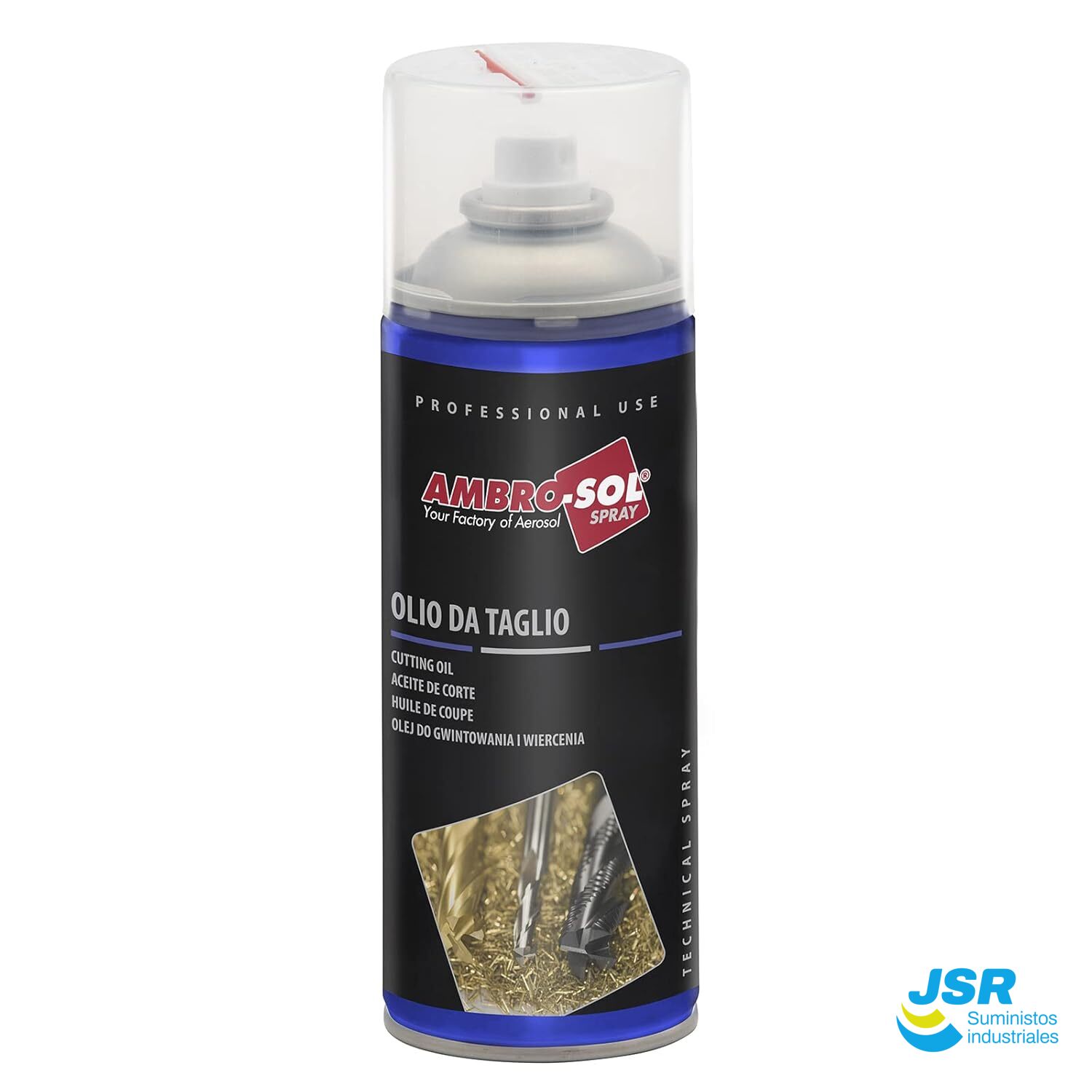 Spray de aceite de corte Ambro-Sol para mecanizado y lubricación de metales.