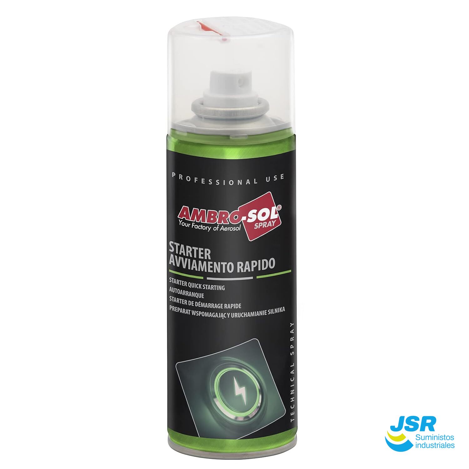 Spray autoarranque Ambro-Sol para facilitar el encendido de motores.