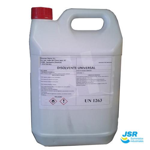 Bidón de disolvente universal con etiqueta UN 1263 para uso industrial