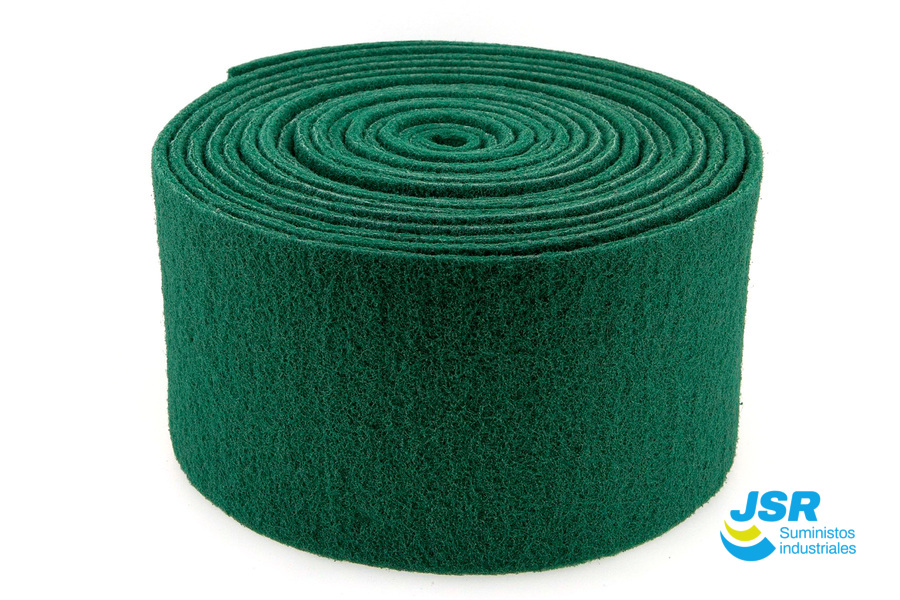 Rollo de fibra abrasiva verde