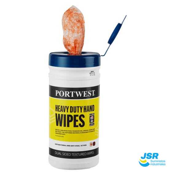 Bote de toallitas limpiadoras industriales Portwest Heavy Duty Hand Wipes