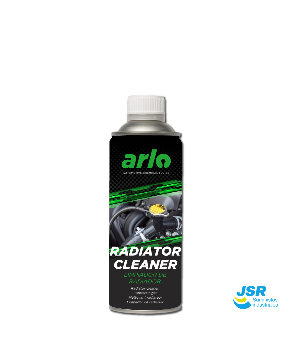 Limpiador de radiador Arlo Radiator Cleaner para sistema de refrigeración.