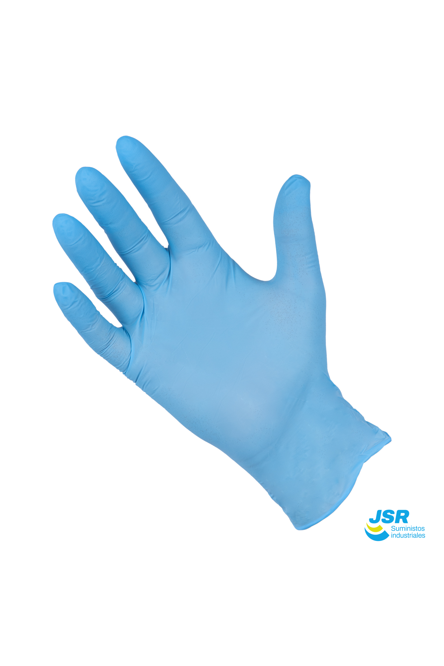 Guante de nitrilo azul sin polvo para uso profesional