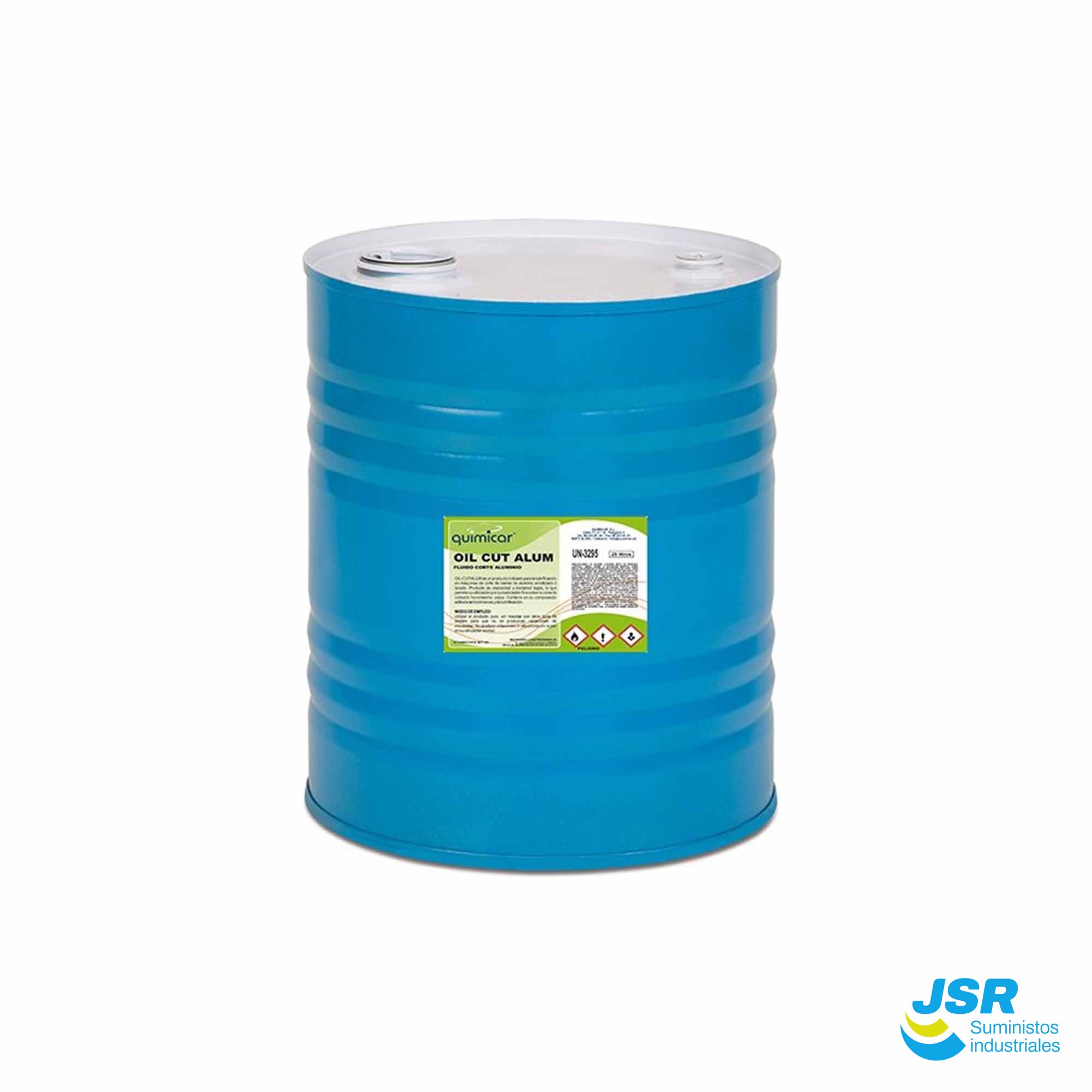 Bidón metálico azul con aceite de corte para aluminio Oil Cut Alum
