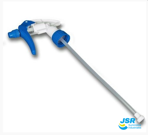 Pistola pulverizadora tipo canyon con tubo de aspiración para envases