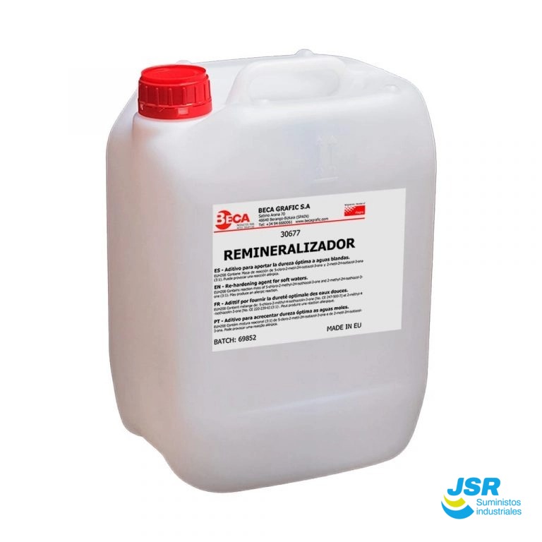 Remineralizador BECA en garrafa para tratamiento de aguas técnicas