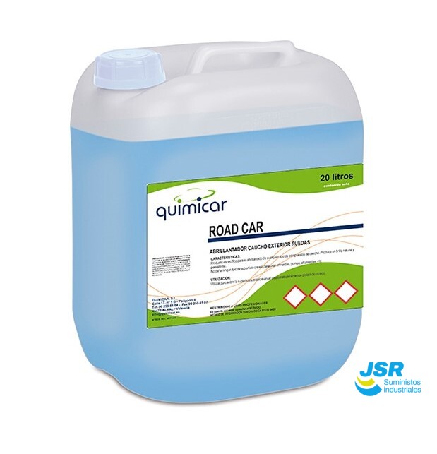 Abrillantador de caucho exterior Road Car en garrafa azul de 20 litros