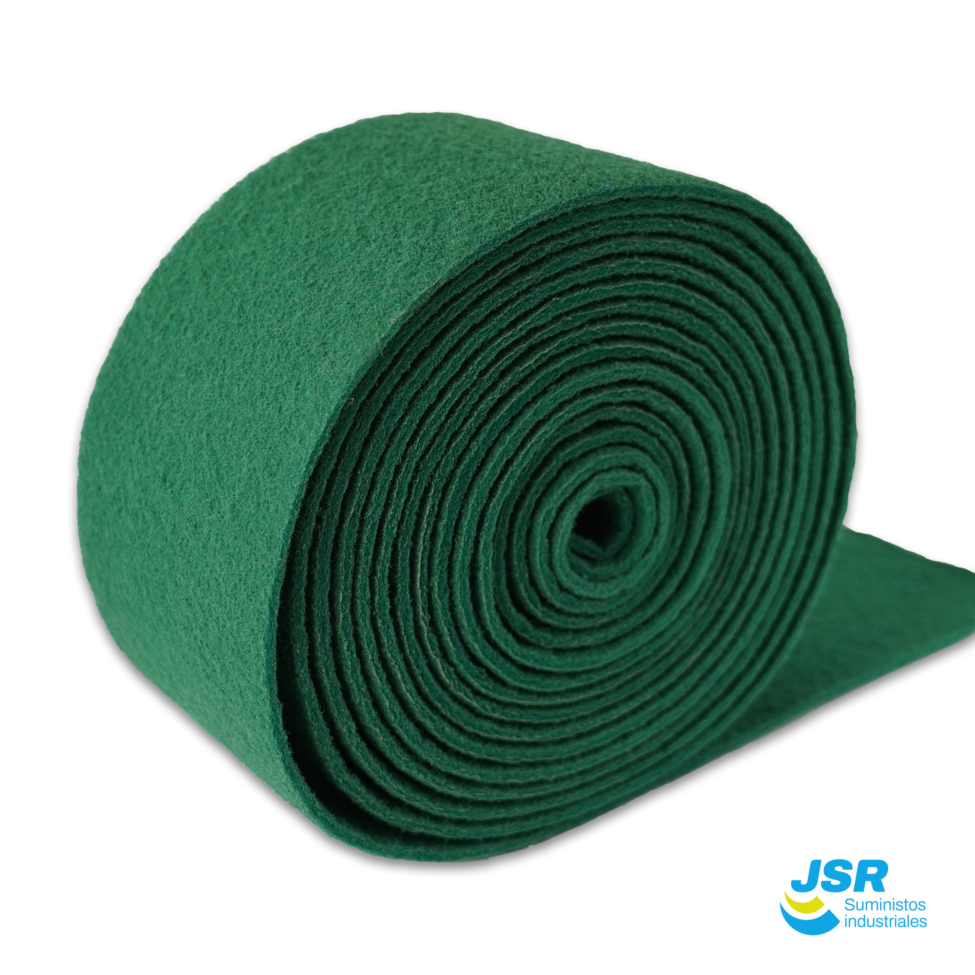 Rollo de fibra abrasiva verde para limpieza industrial