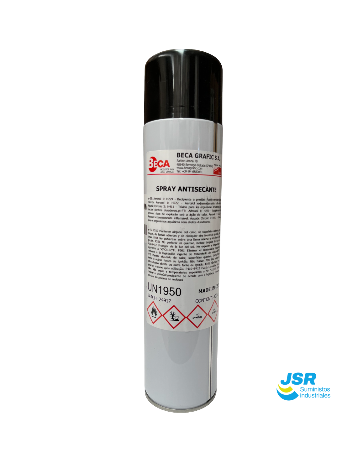 Spray antisecante Beca Grafic para mantenimiento industrial.