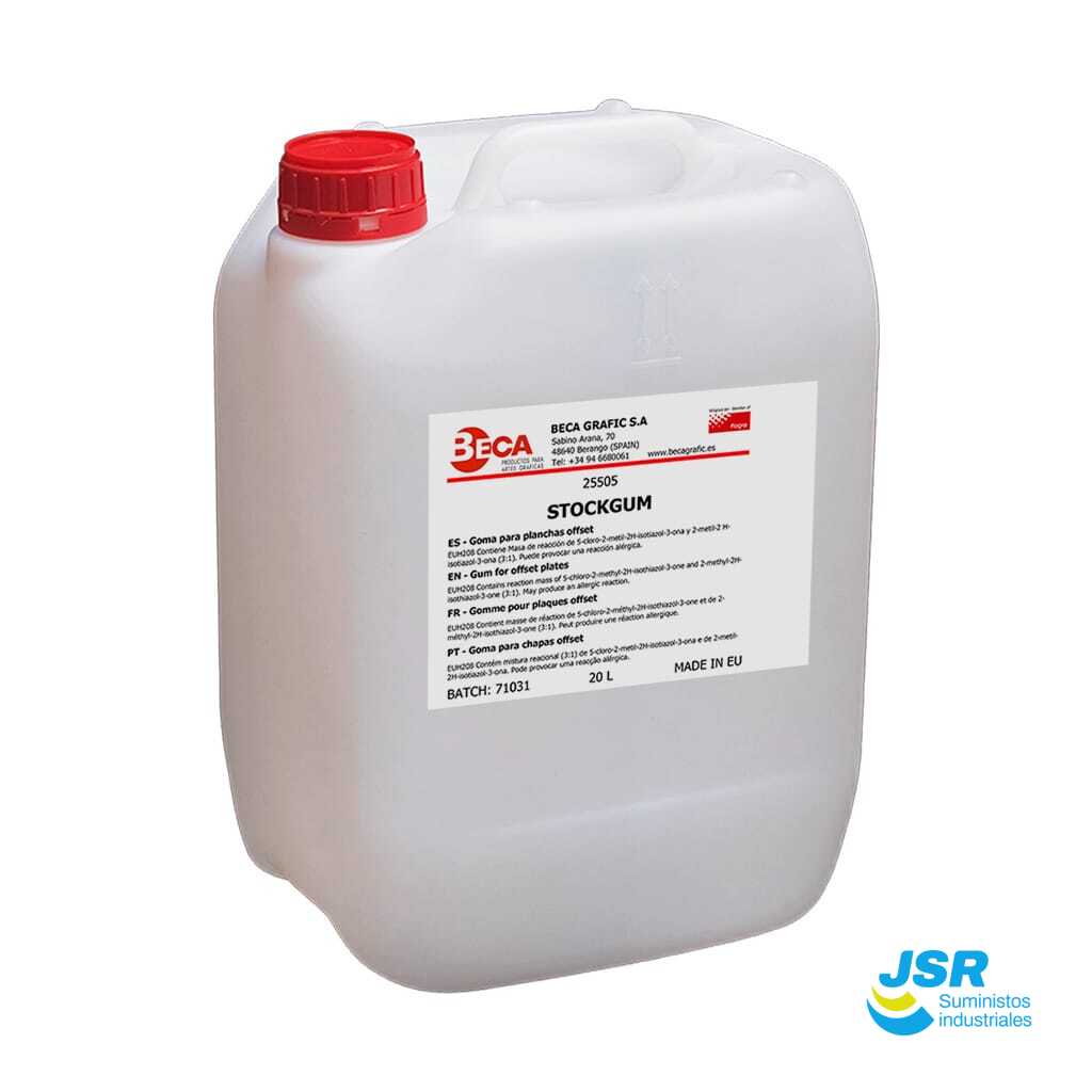Garrafa de Stockgum BECA para protección de planchas offset