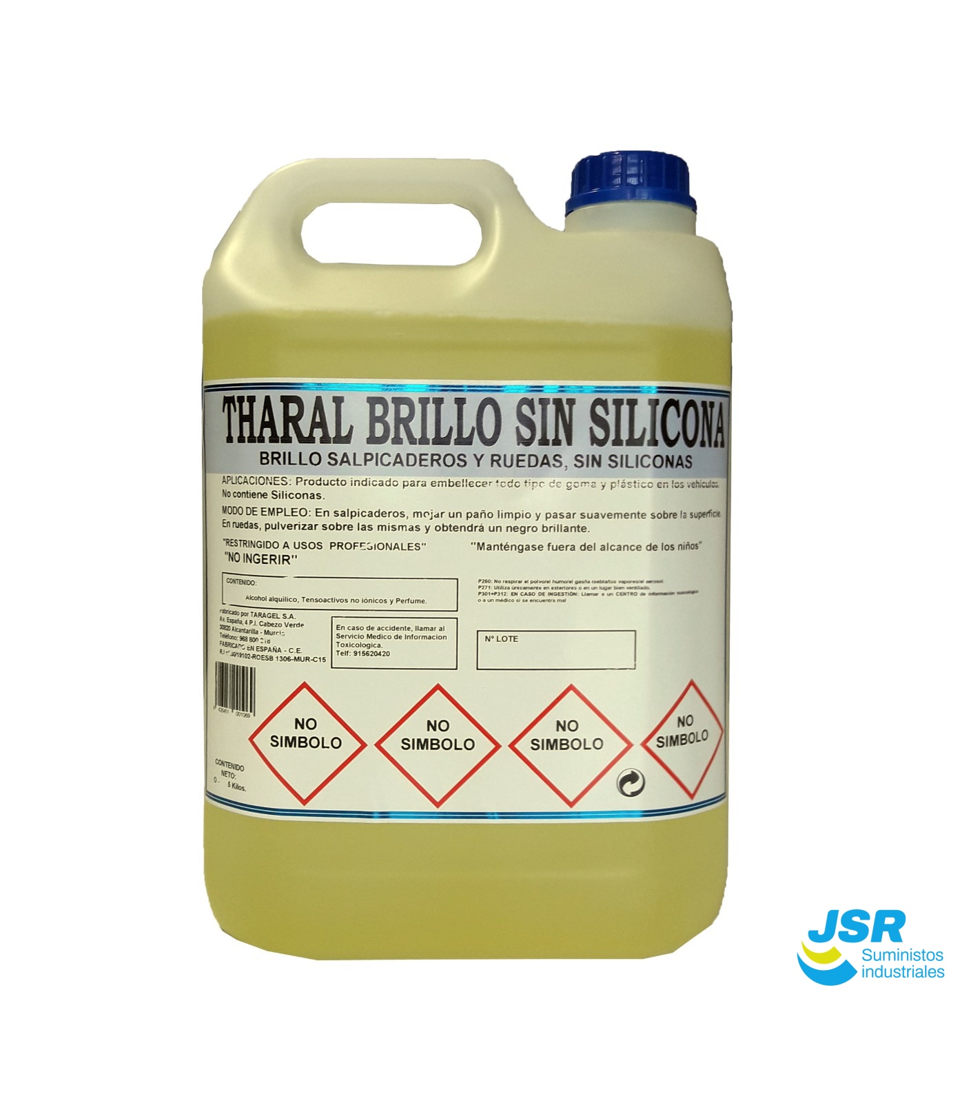Abrillantador Tharal sin silicona para salpicaderos y ruedas
