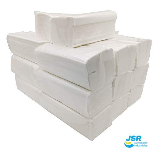 Paquetes de toallas de papel blancas plegadas para dispensador
