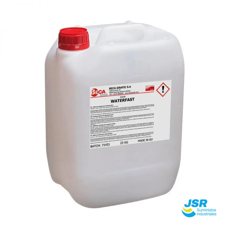 Garrafa de Waterfast BECA para control del agua en impresión
