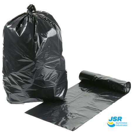 Bolsa de basura negra con rollo de recambio