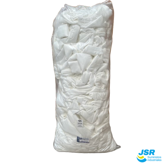 Trapo blanco tipo gasa en saco industrial
