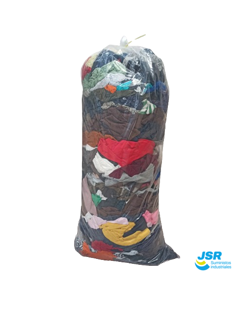 Trapo de color reciclado prensado para limpieza